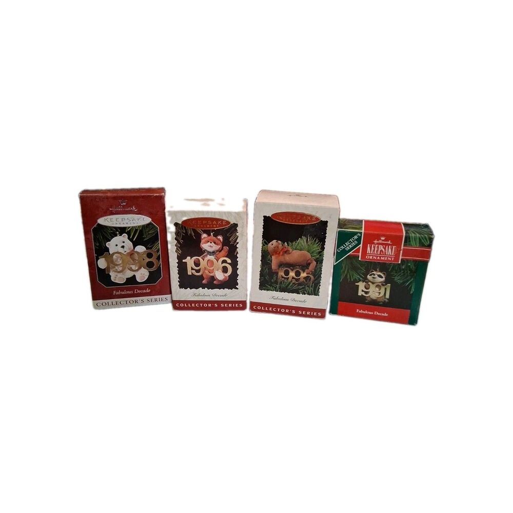 Lot.of 4.hallmark Collector.series Fabulous Decades 1998,1996,1995,1991